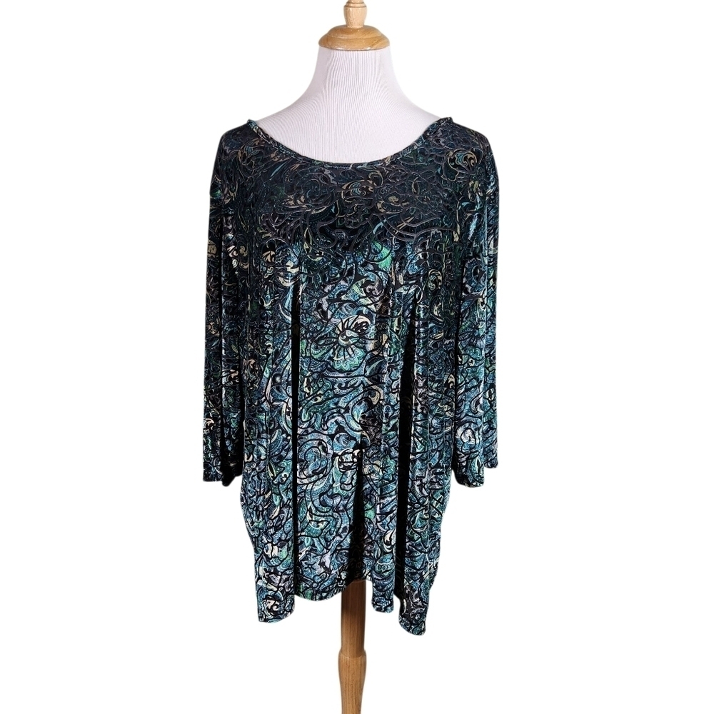 Catherines Top Sz 3X Stretchy